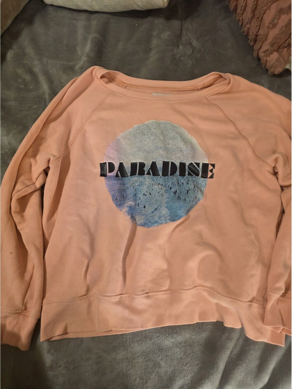 American Eagle Outfitter Crew Neck Graphic Paradise Pink Women XL